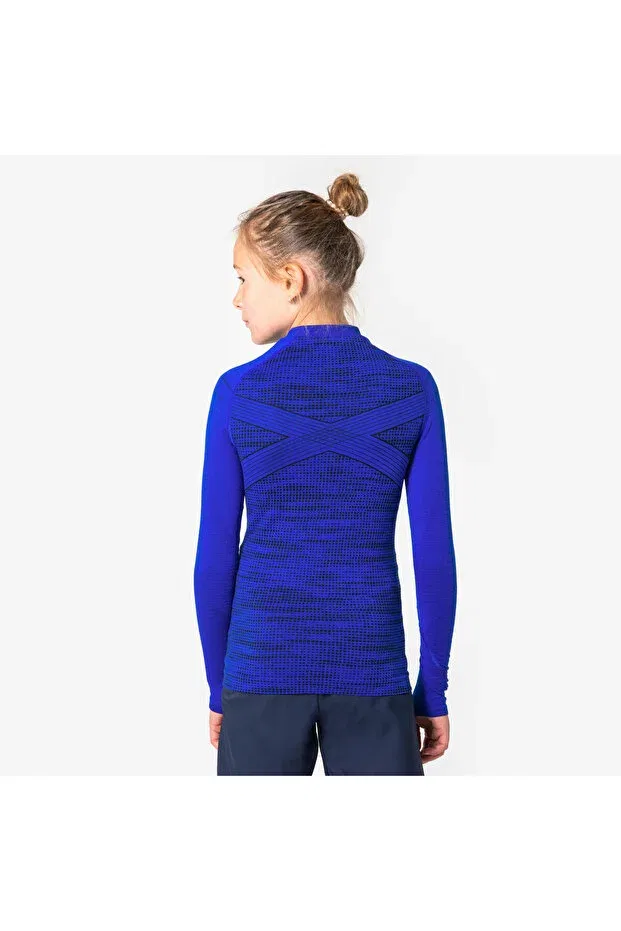 Детское термобелье для мальчиков с длинным рукавом Kipsta, Bright Indigo Blue/Space Blue Decathlon — фото 4