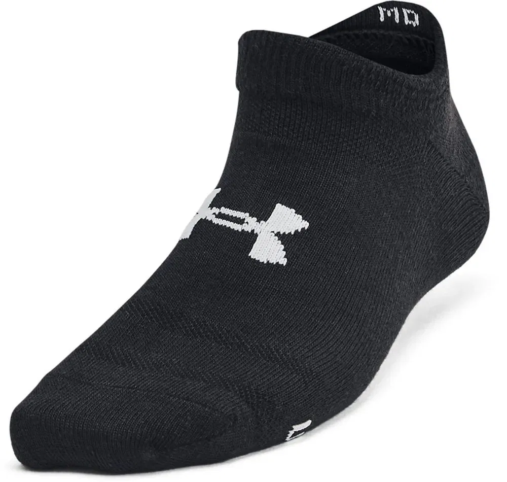 Носки детские без показа 6 пар, Ua Yth Essential No Show Under Armour, черный