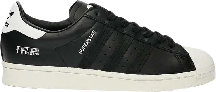 

Кроссовки Adidas Superstar 'Size Tag - Core Black', черный