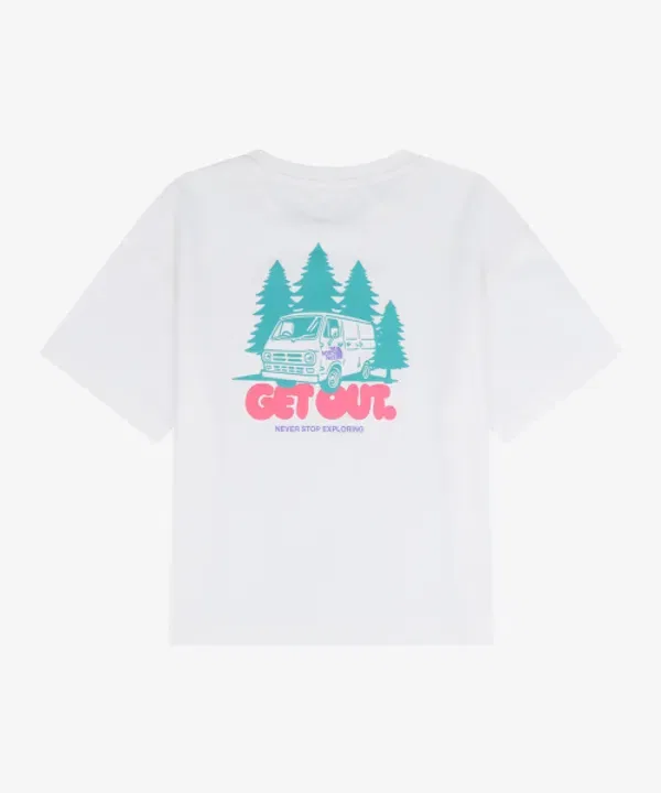 Футболка с коротким рукавом Outland Crew, The North Face Kids, кремовый — фото 2