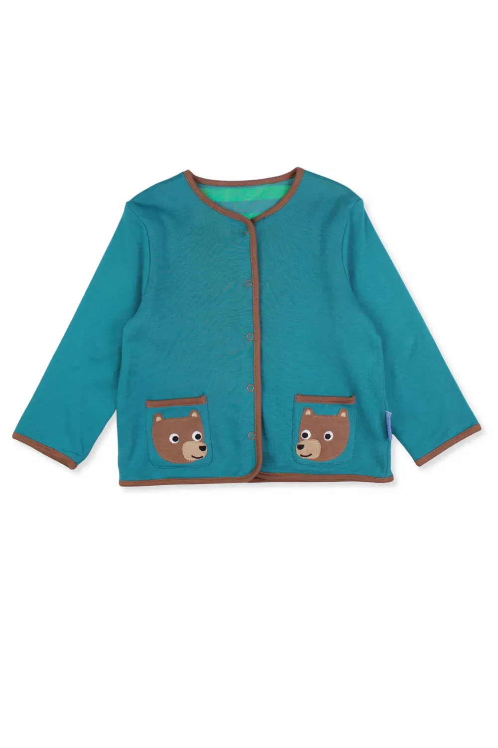 Детская куртка с аппликацией Bear Reversible Jacket Toby Tiger, Teal