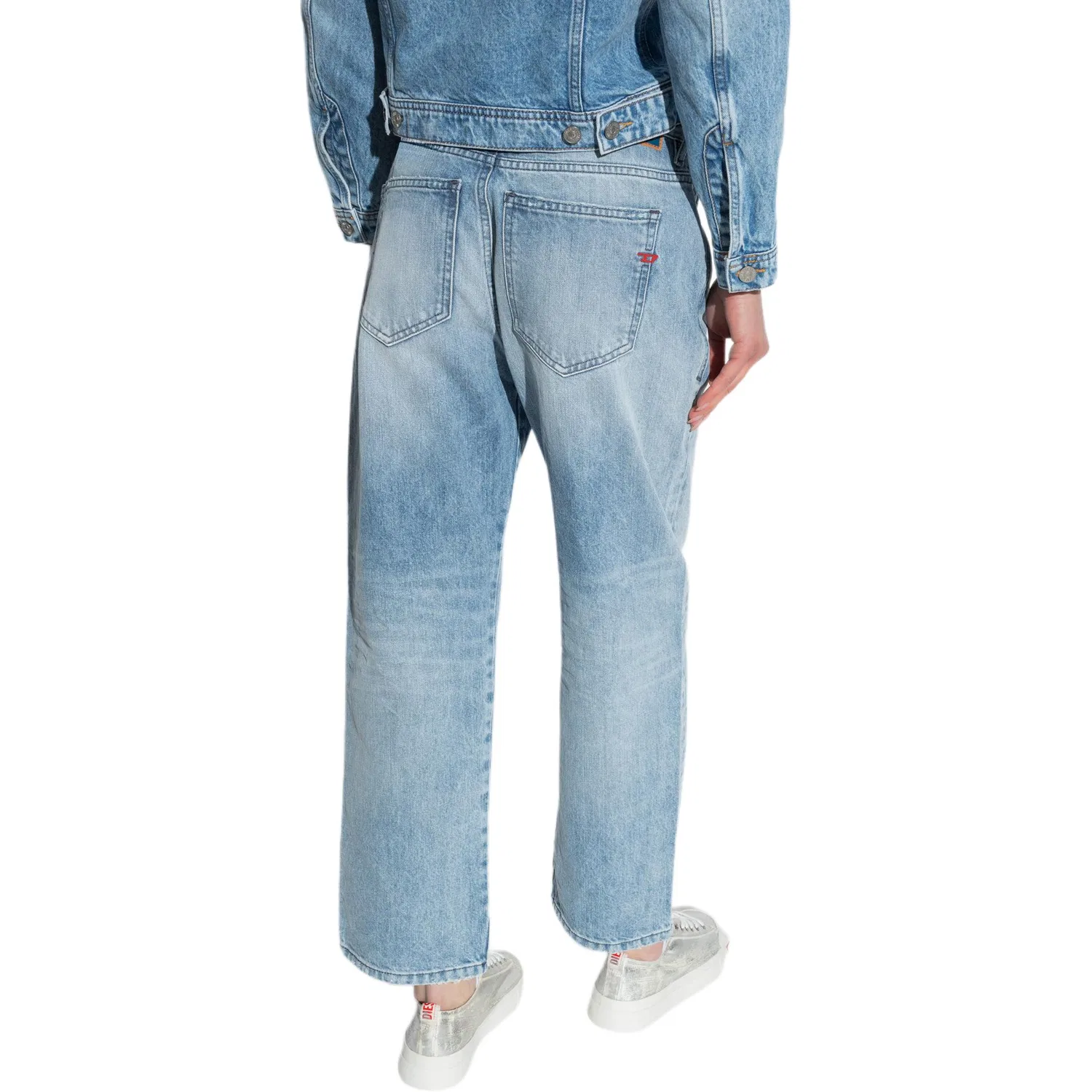 Джинсы Straight Leg Distressed, DIESEL, Light Blue — фото 4