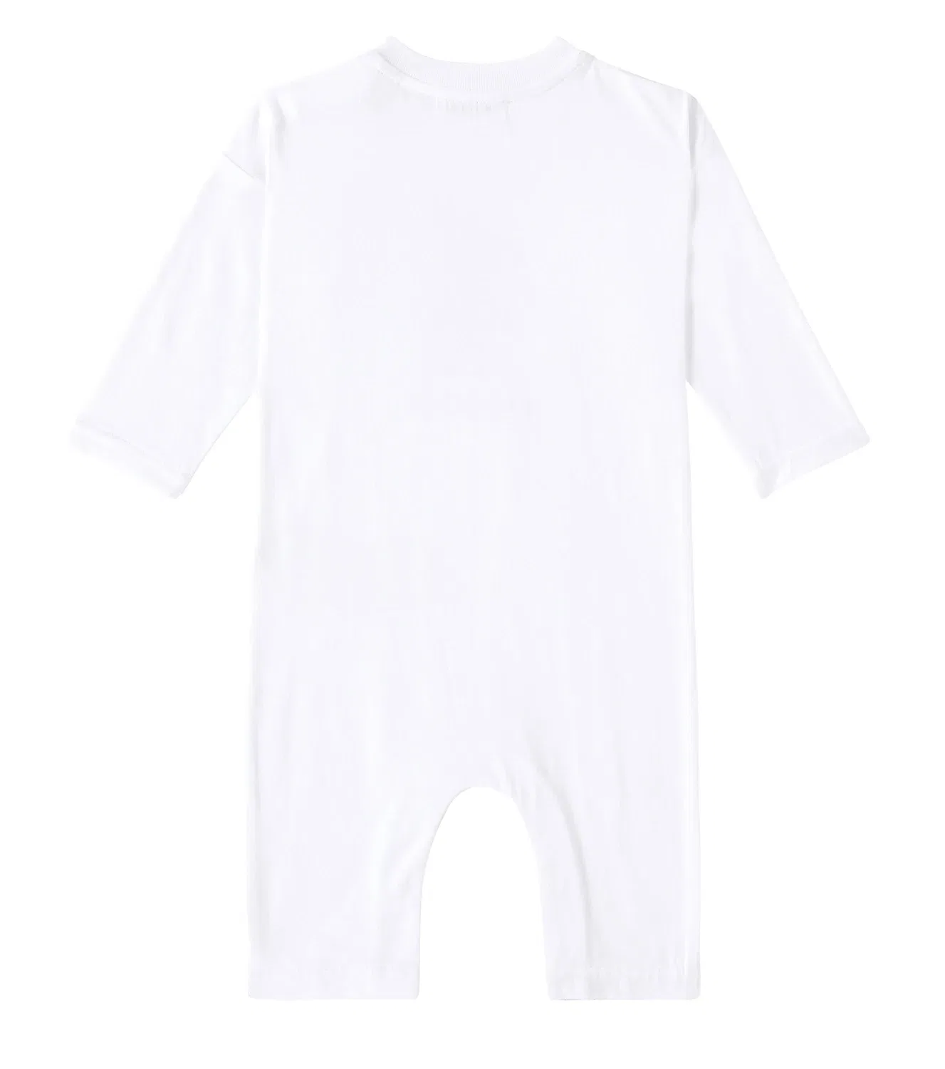 Комплект из комбинезона и слюнявчика хлопковый Burberry Kids, белый — фото 4