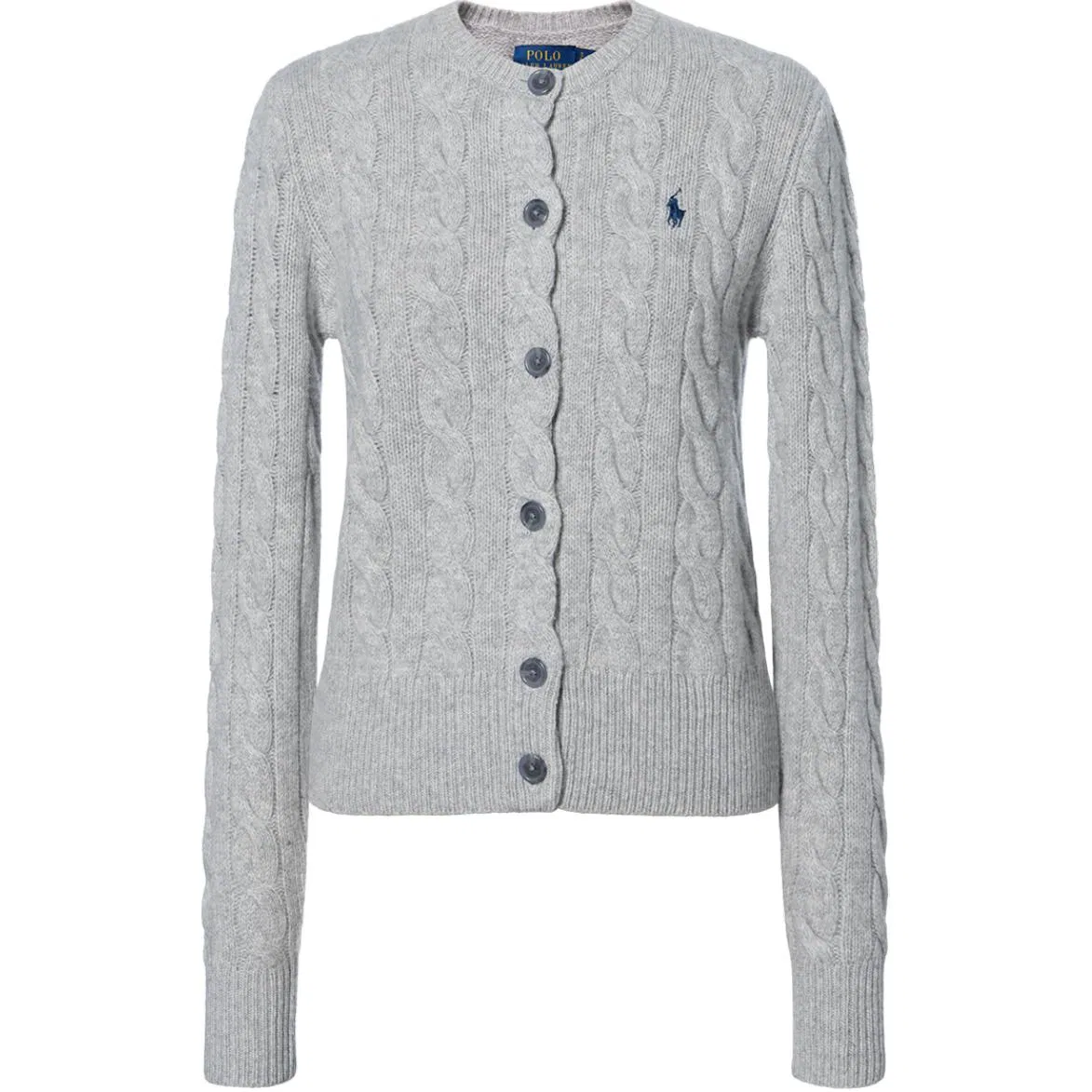 Женский свитер с круглым вырезом, прямого кроя Gray Polo Ralph Lauren, Gray