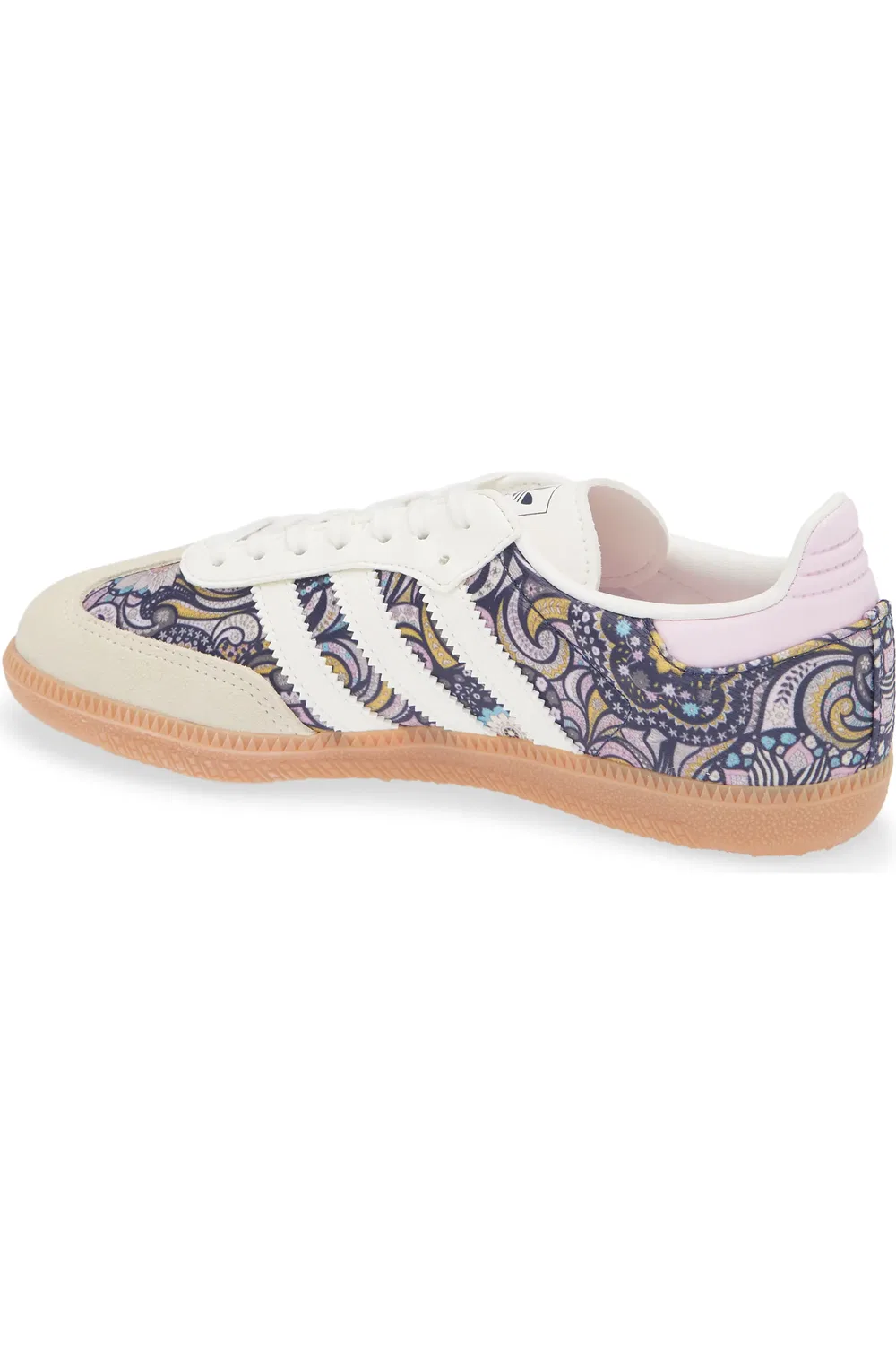 Детские кроссовки футбольного стиля Samba adidas, Core White/Orchid Fusion/Gum — фото 2