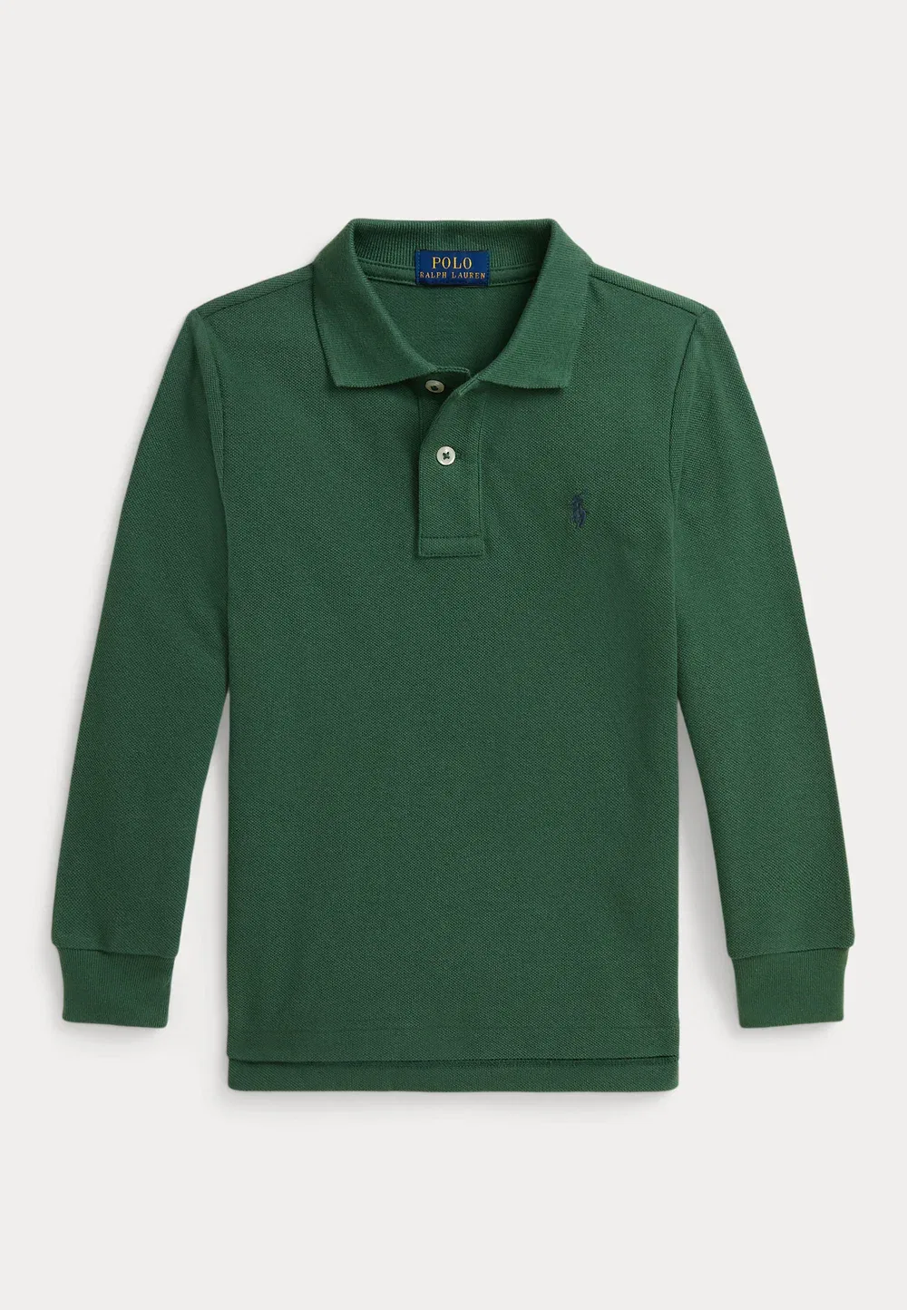 Хлопковая рубашка-поло с длинными рукавами, размер 2-6 лет Polo Ralph Lauren, Verano Green
