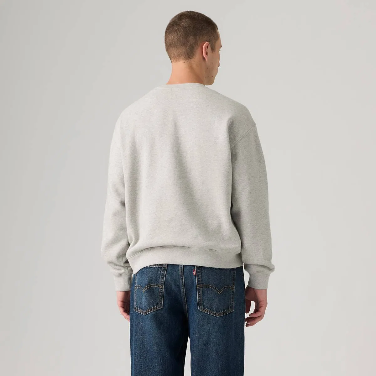 Оригинальная толстовка с круглым вырезом Levi's, Light Gray Heather Bros - Grey — фото 4
