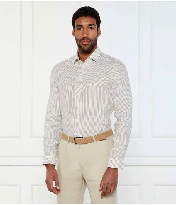 Мужская рубашка из льна Slim Fit Calvin Klein, Cachi