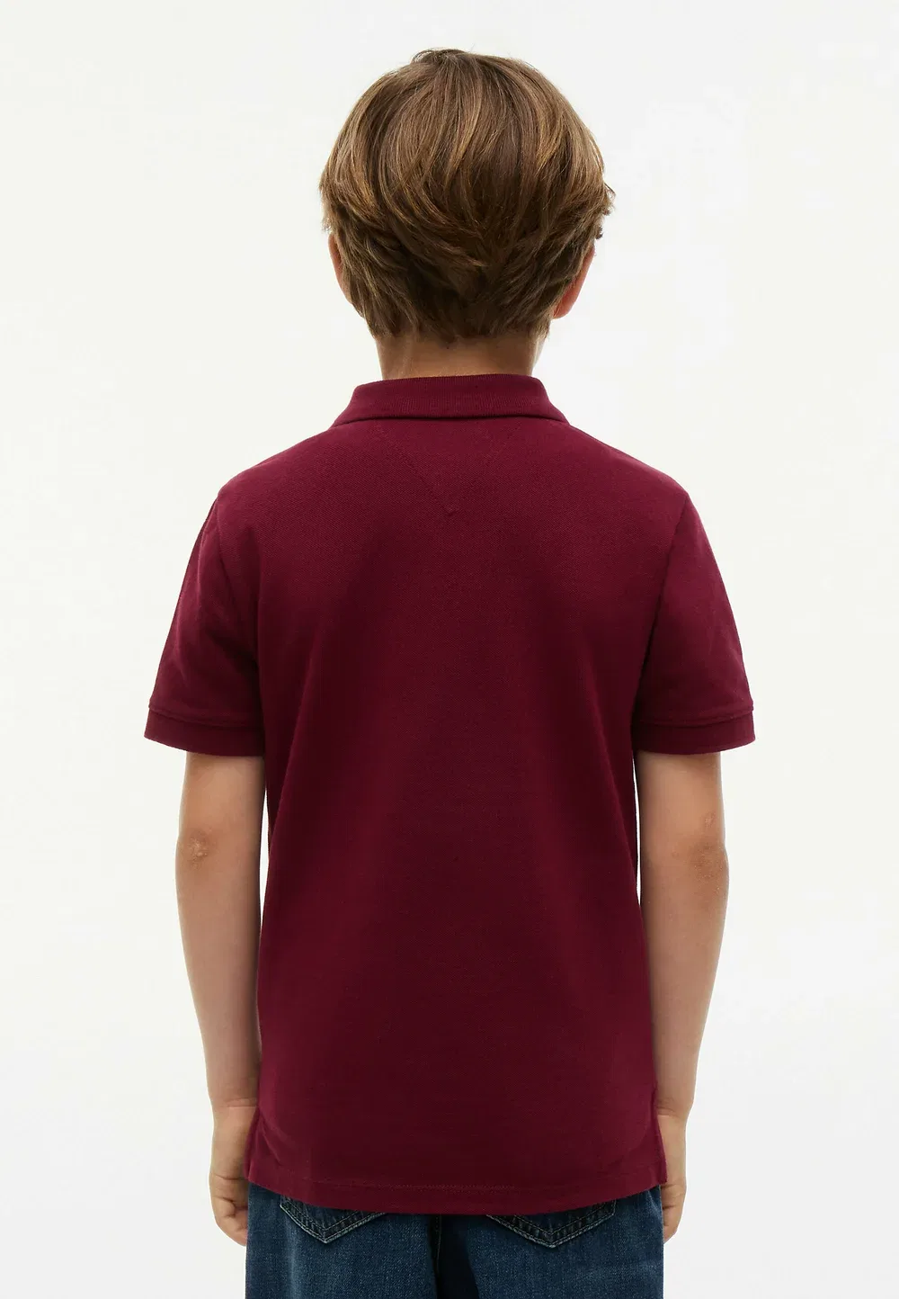 Рубашка-Поло с коротким рукавом и принтом флага Tommy Hilfiger, Burgundy — фото 3