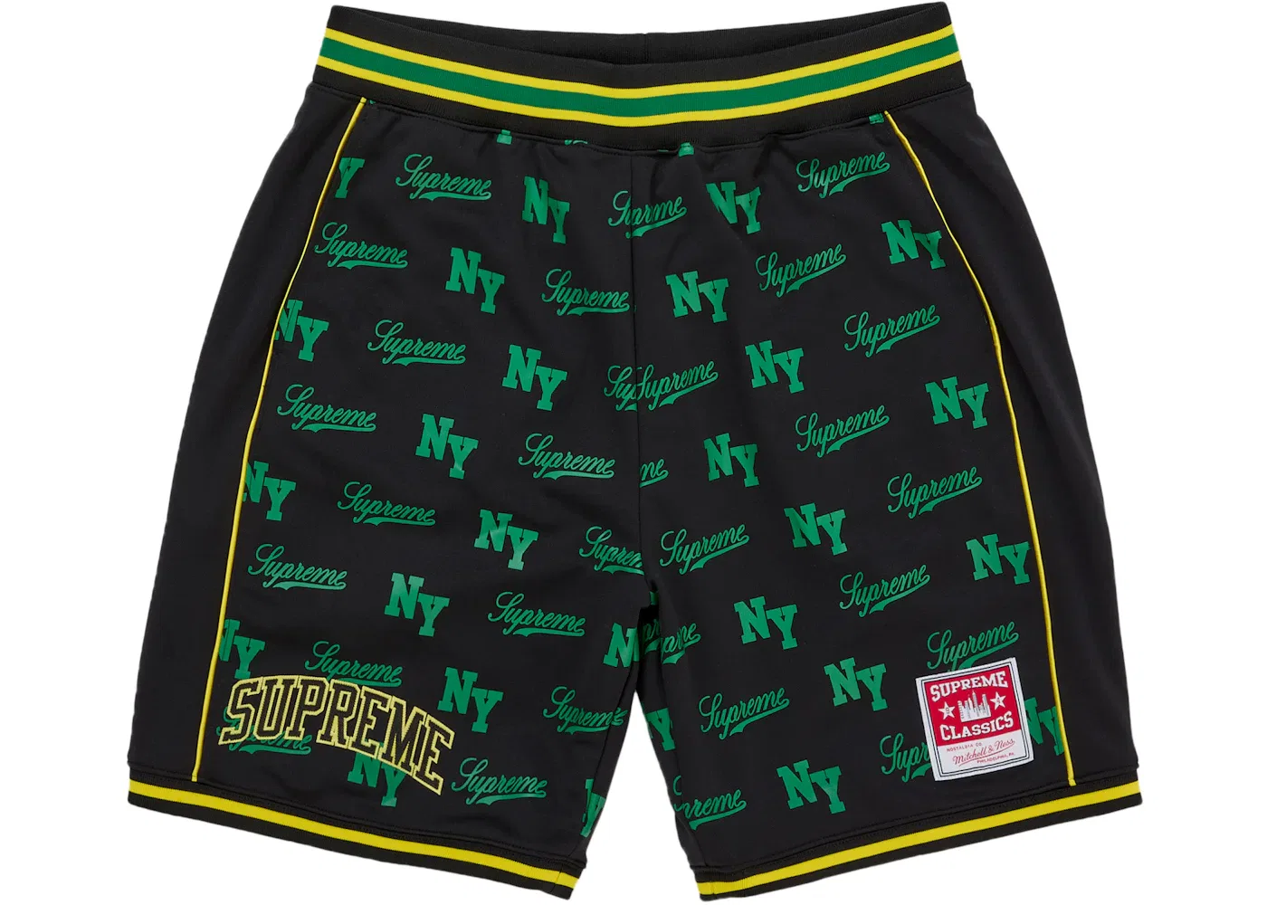 Мужские шорты с монограммой Mitchell & Ness Supreme, Black