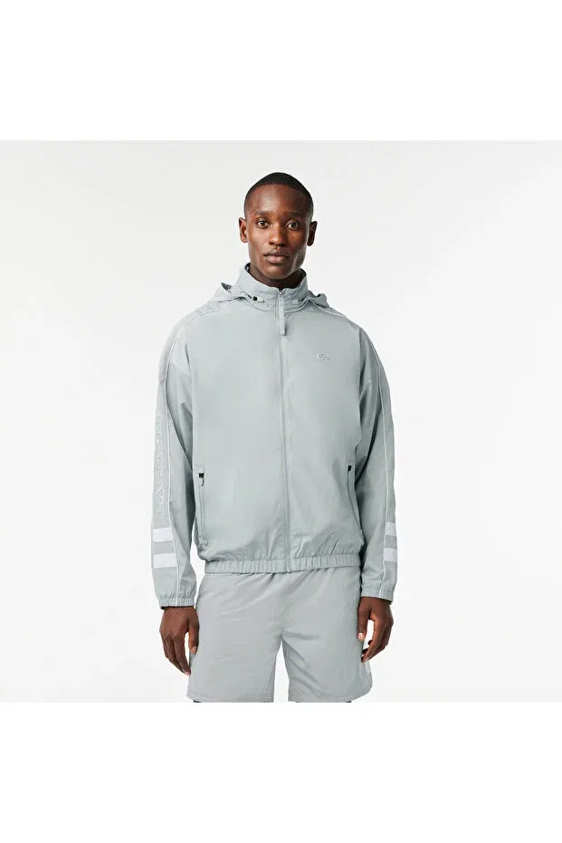 Мужское пальто с принтом Lacoste, Light Gray