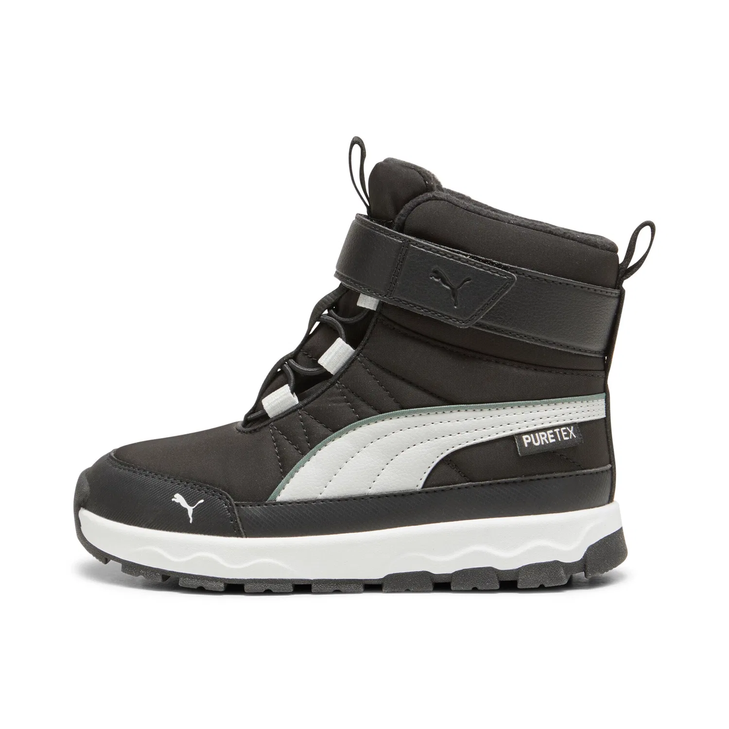 Детские зимние ботинки с мембраной PUMA Evolve, Black/Ash Gray/White — фото 2