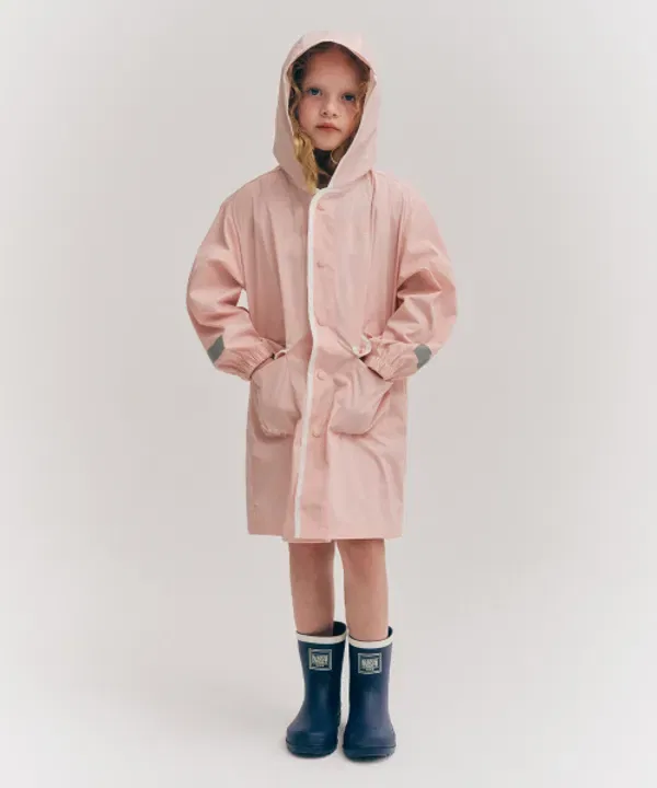 Детский дождевик, Kids rain coat Marithé Kids, серо-розовый