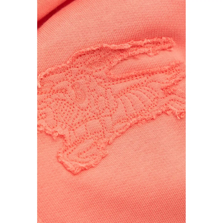 Детское худи на молнии с принтом Kids EKD Cotton Zip Hoodie Burberry, Pale Hibiscus — фото 3