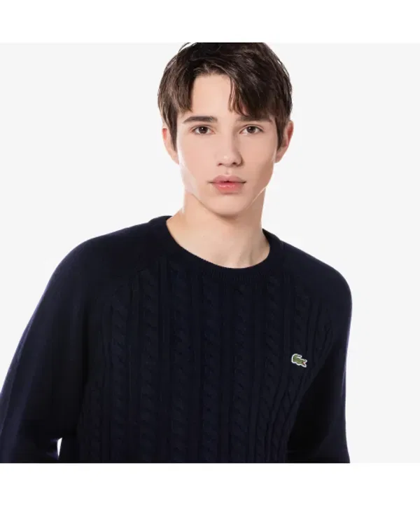 Свитер мужской трикотажный с круглым вырезом Lacoste, не указан — фото 3