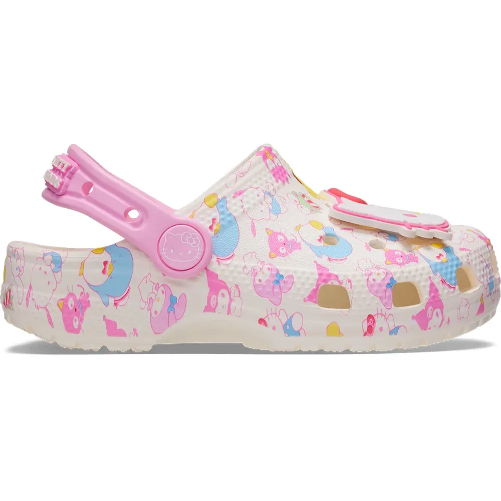 Классические сабо Crocs Hello Kitty пастельных тонов, белый