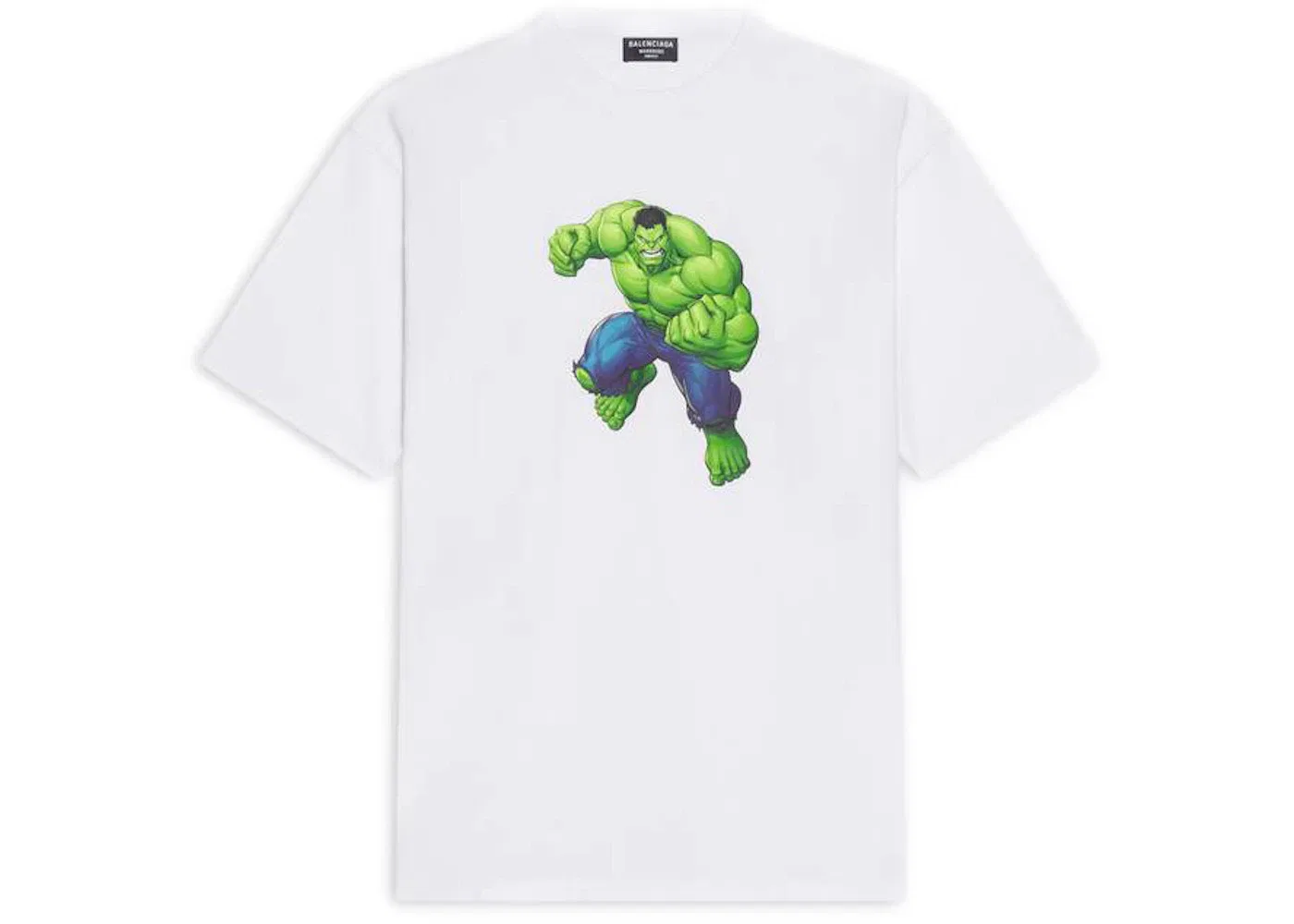 Женская футболка с принтом Hulk 2021 MARVEL Balenciaga, White