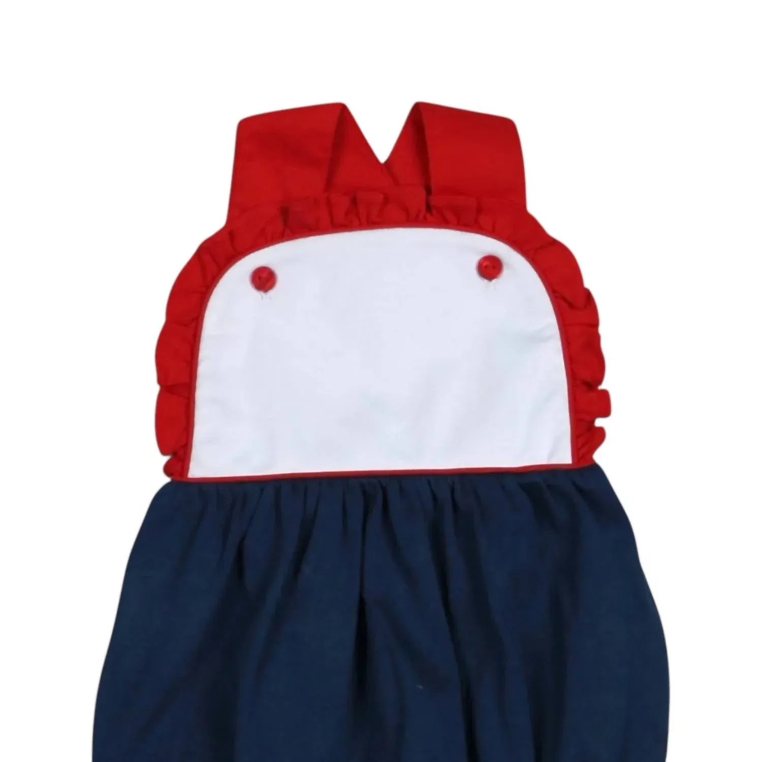 Детский боди-комбинезон с принтом Patriotic Pima Sun Bubble BABY LOREN, Red And Blue — фото 2
