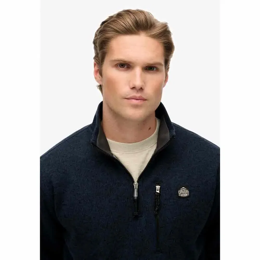 Свитшот с полузастежкой Storm Fleece Superdry, синий — фото 4