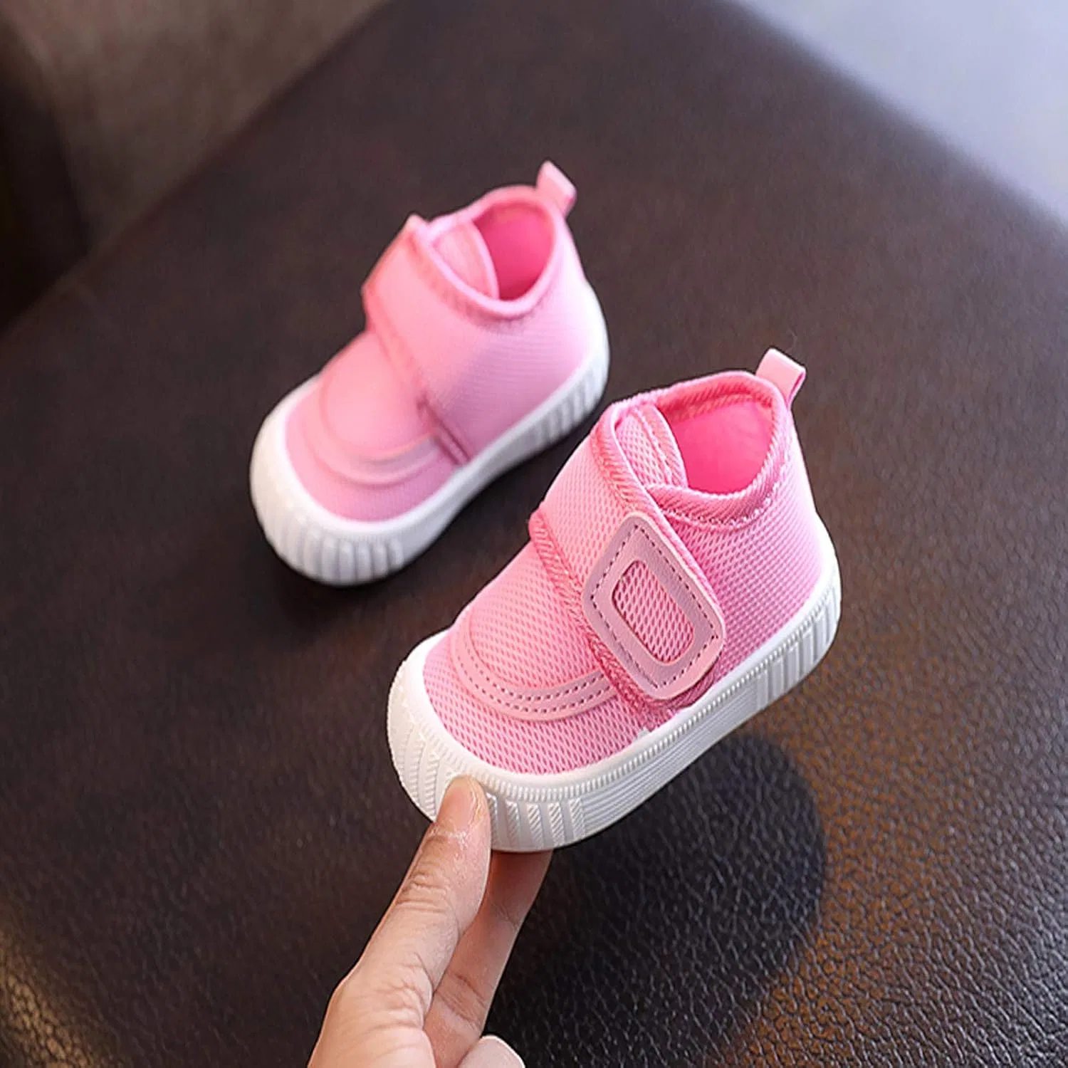 Детские кроссовки для мальчиков с подсветкой, Pink — фото 2