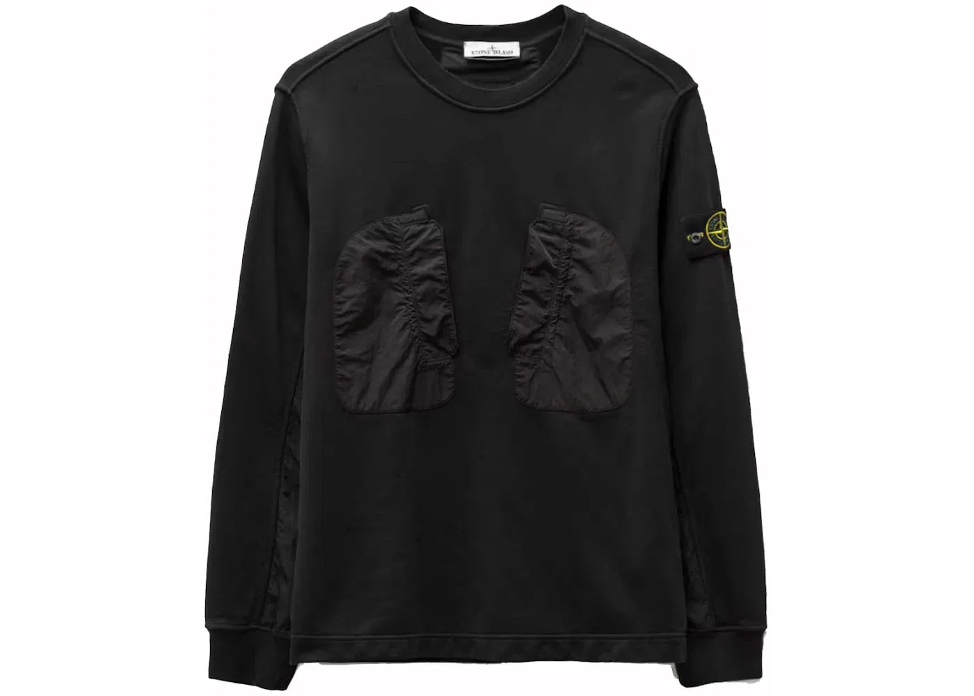 Мужская толстовка из футера Crewneck Stone Island, Black