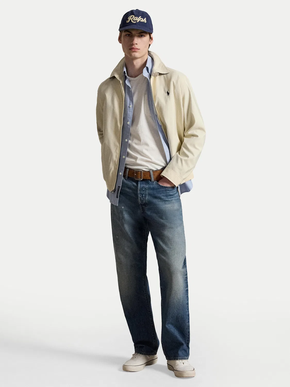 Мужская демисезонная куртка стандартного кроя Twill Bi-Swing Polo Ralph Lauren, бежевый — фото 2