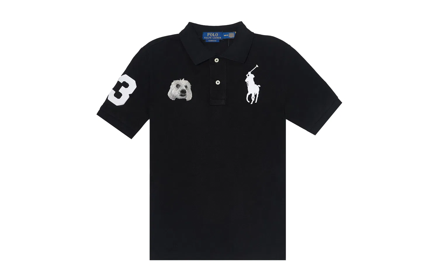 Детская футболка-поло с принтом Polo Ralph Lauren, Black Cool-Toned Velvet