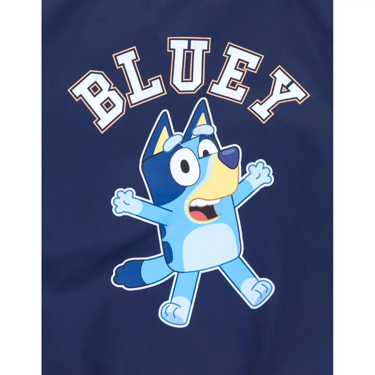 Детское пальто для мальчиков с принтом Bluey Varsity Zip Up Raglan Bomber Jacket Bluey, Navy Blue — фото 4
