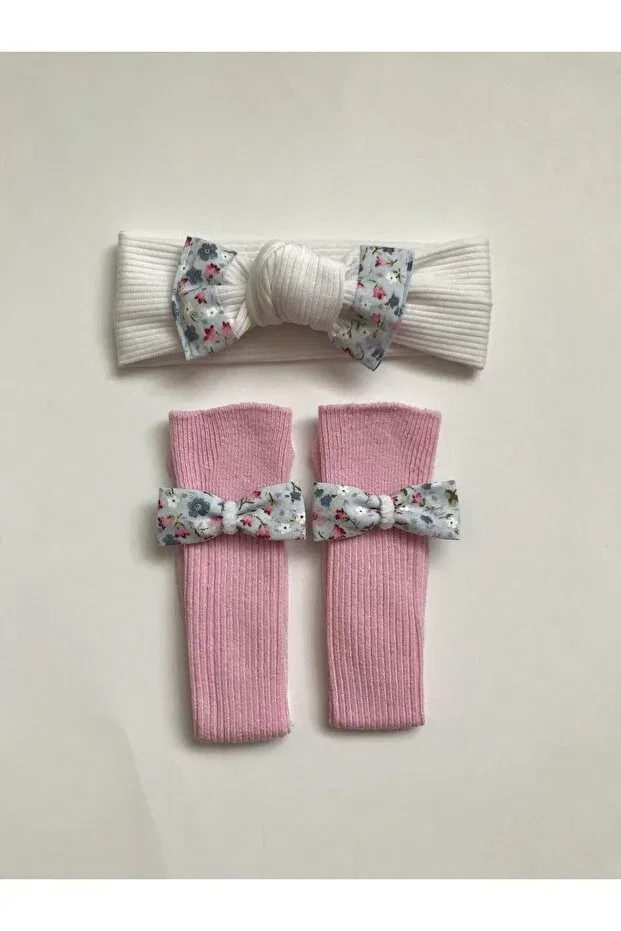 Детский комплект носочков с бантиком Nis Butik, Pink