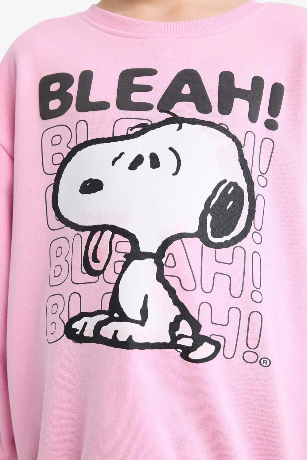 Свитшот с принтом Snoopy oversize Defacto, розовый — фото 3