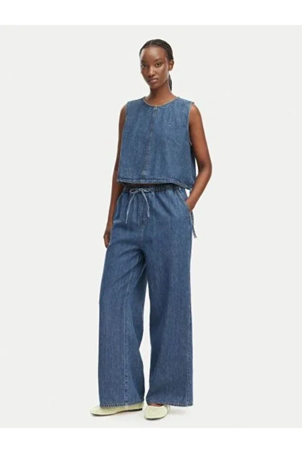 Женские джинсовые брюки с принтом Tommy Hilfiger, Blue — фото 3