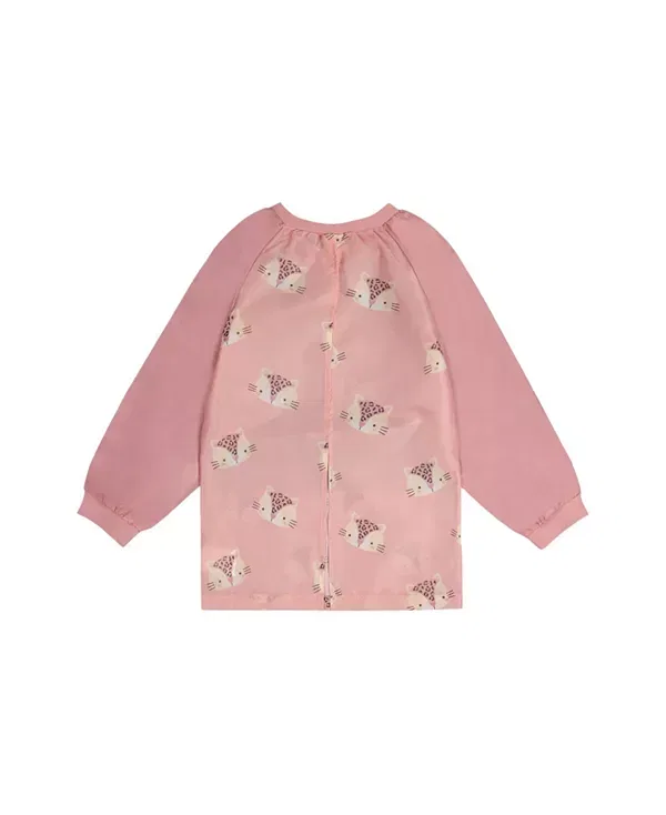 Детский фартук для девочек с принтом Leopard Functional School Apron Deux Par Deux, Pink Leopard Print — фото 2