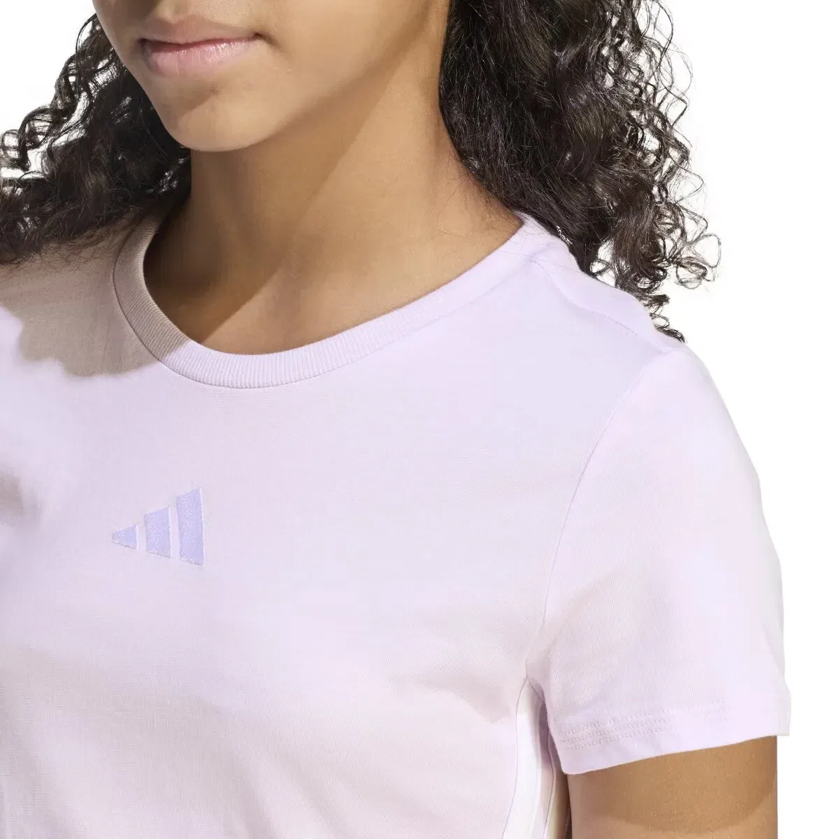 Детская футболка для девочек хлопковая Essentials adidas, Violeta — фото 4