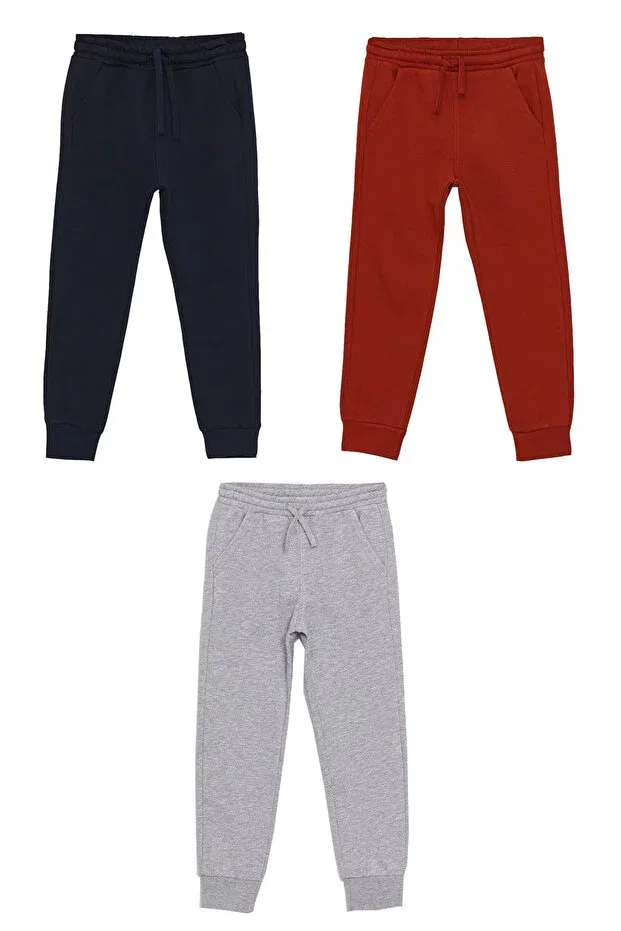 Детские спортивные штаны для мальчиков с тремя карманами Bozdağ Giyim, Gray Red Black