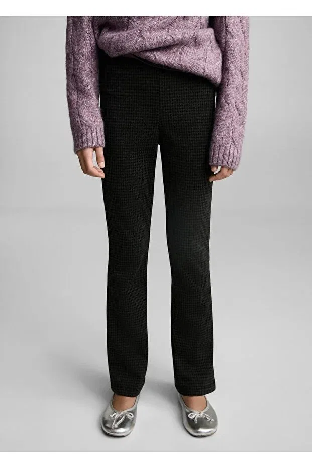 Детские леггинсы для девочек с принтом Mango Kids, Coal Black
