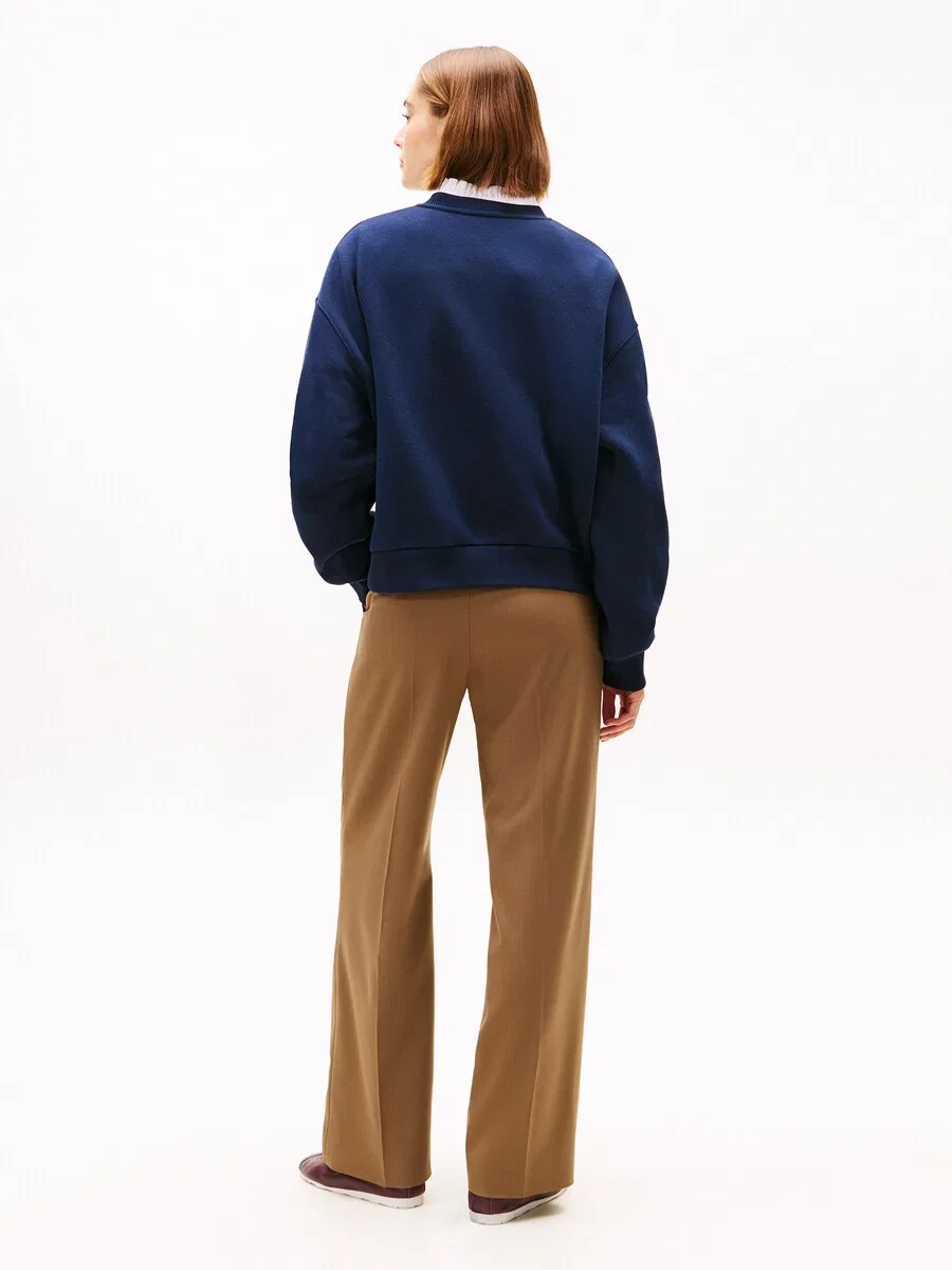 Толстовка TOMMY HILFIGER 'Logo Relaxed' темно-синего цвета — фото 4