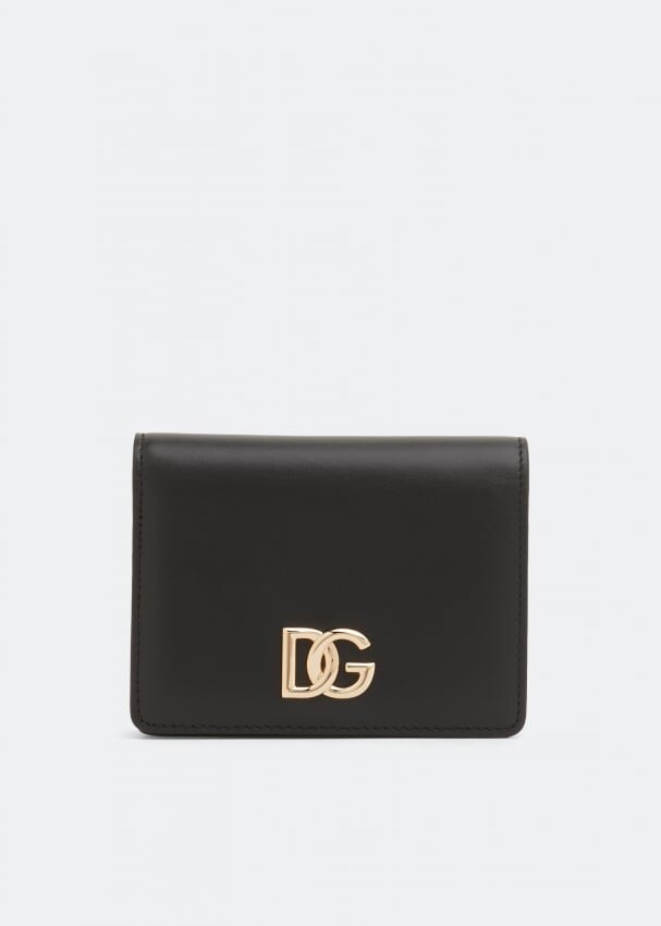 

Кошелек DOLCE&GABBANA Logo leather bi-fold wallet, черный