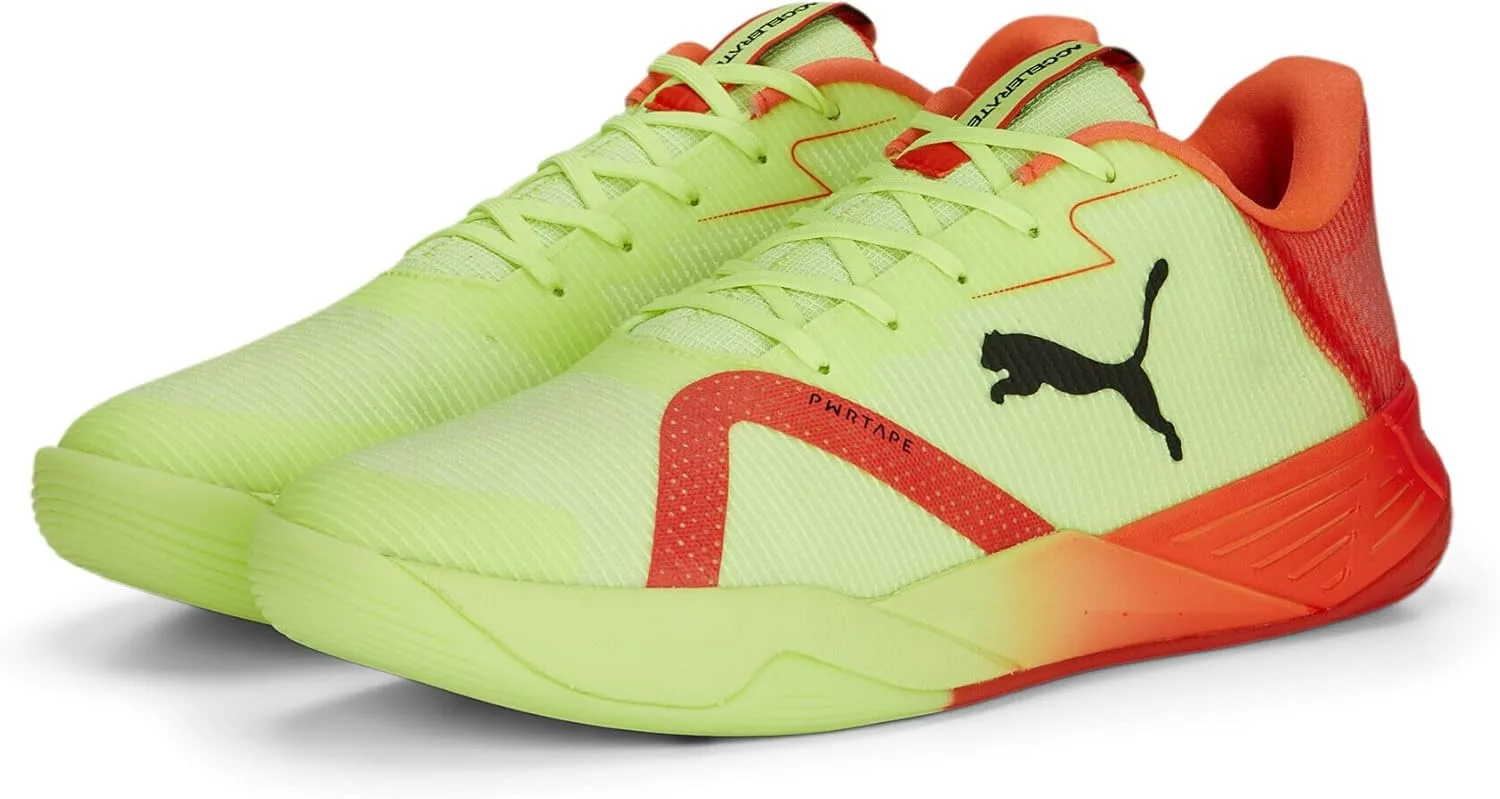 Мужские кроссовки PUMA Acceled Turbo Nitro II для тренировок в фитнесе, черный/красный/желтый — фото 2