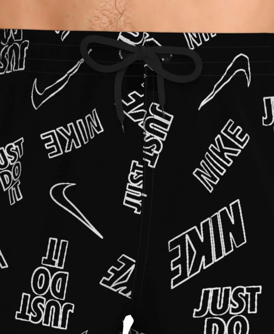 Мужские плавательные шорты Breaker Multi Logo Print Volley, 13 см Nike, черный — фото 4