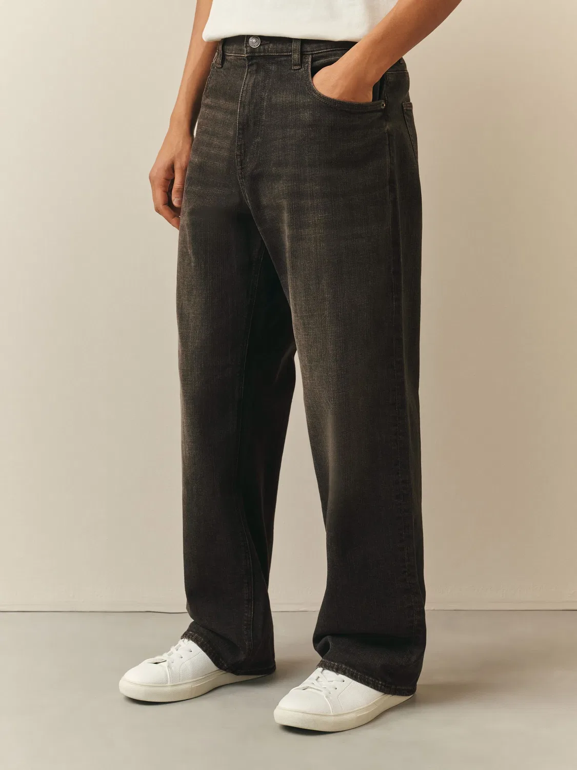 Джинсы свободного кроя Baggy Fit Next, темно-коричневые