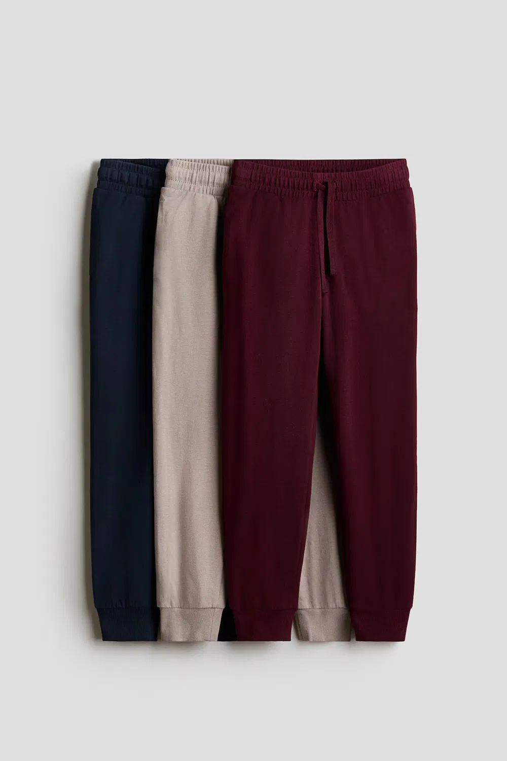 Комплект из 3 хлопковых спортивных штанов H&M, Marineblau/Dunkelrot