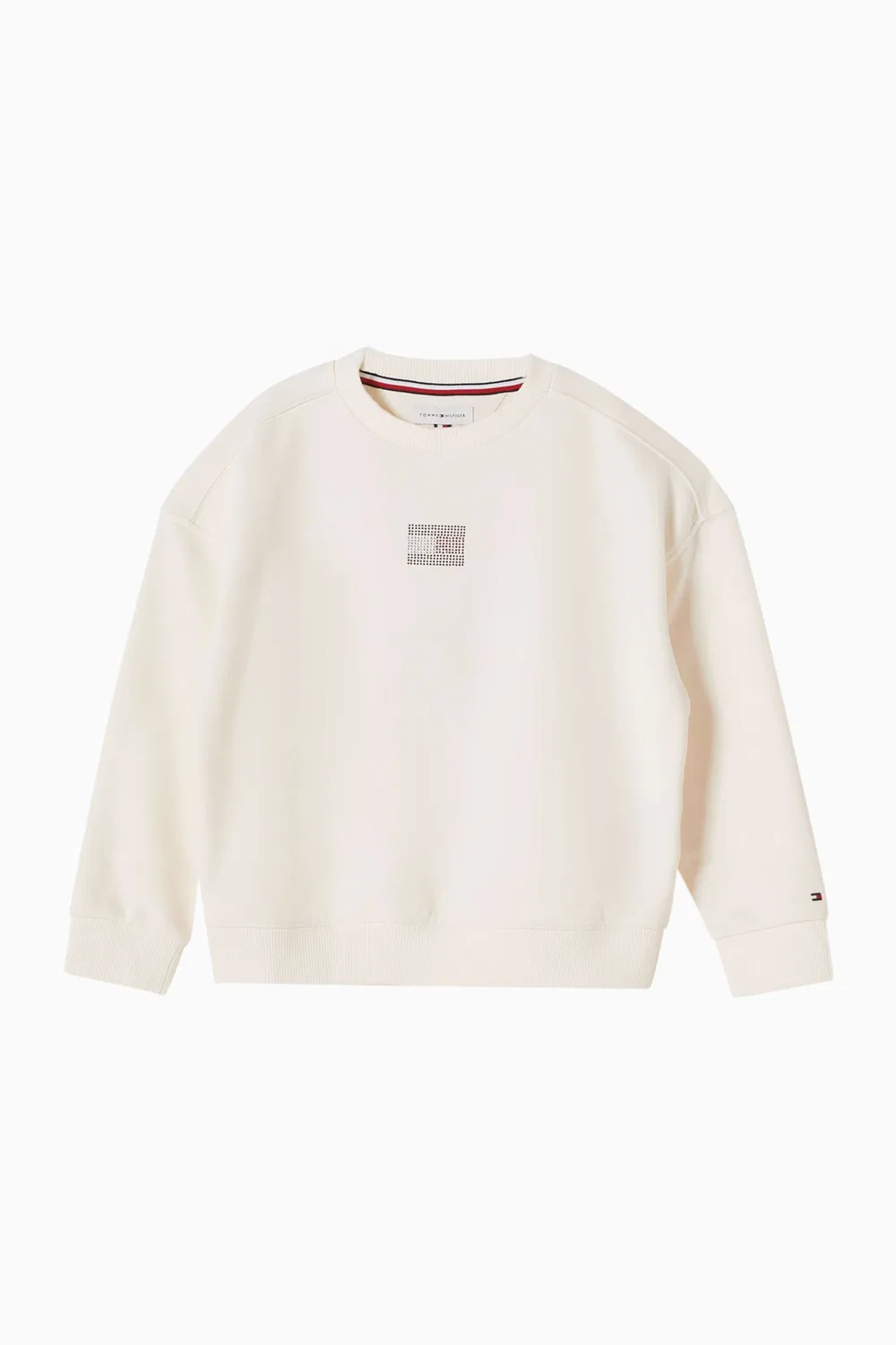 Свитшот с кристаллами Tommy Hilfiger, белый