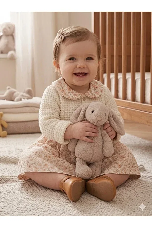 Детское платье для девочек хлопковое Flower Printed Elite Matte Dress Minikincibaby, Pink