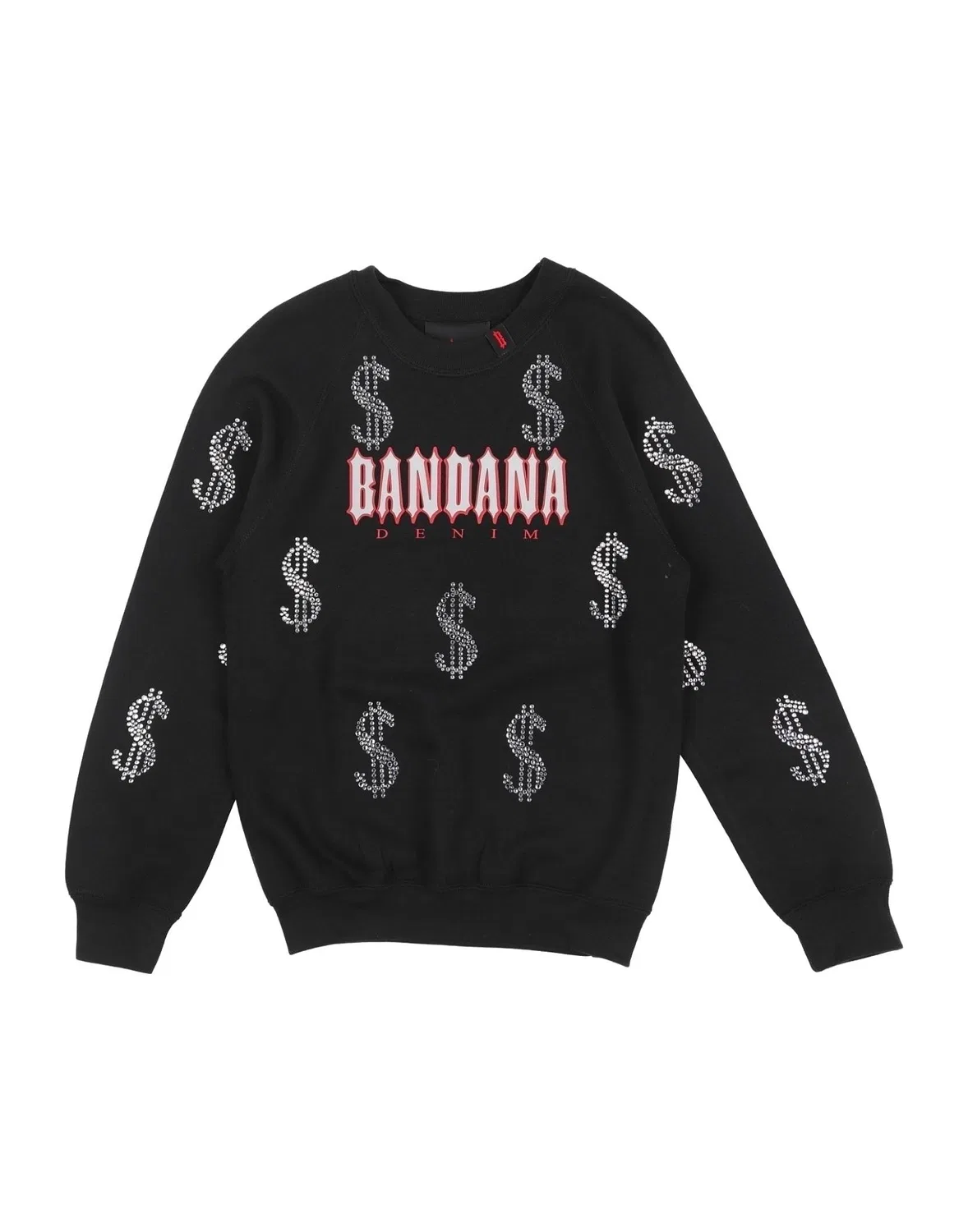Детский свитшот для девочек с принтом Bandana, черный