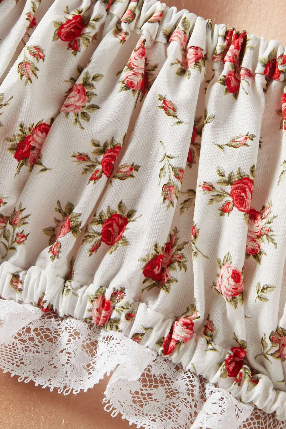 Топ с коротким рукавом с принтом роз в стиле поплин Dolce & Gabbana — фото 4