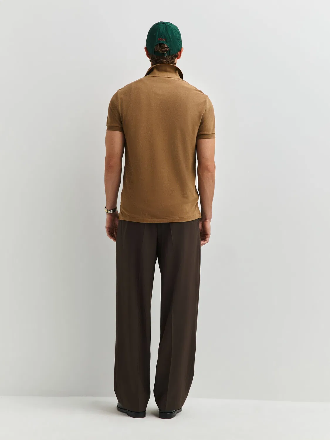 Поло Polo Ralph Lauren Custom Fit, коричневый — фото 3