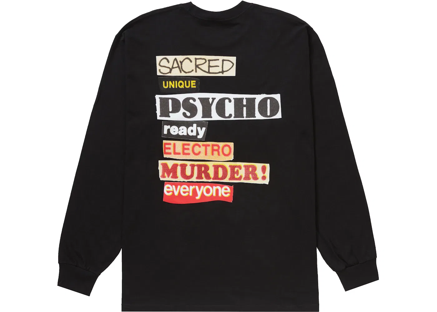 Мужская футболка с длинным рукавом с принтом L/S Tee Supreme, Black — фото 2