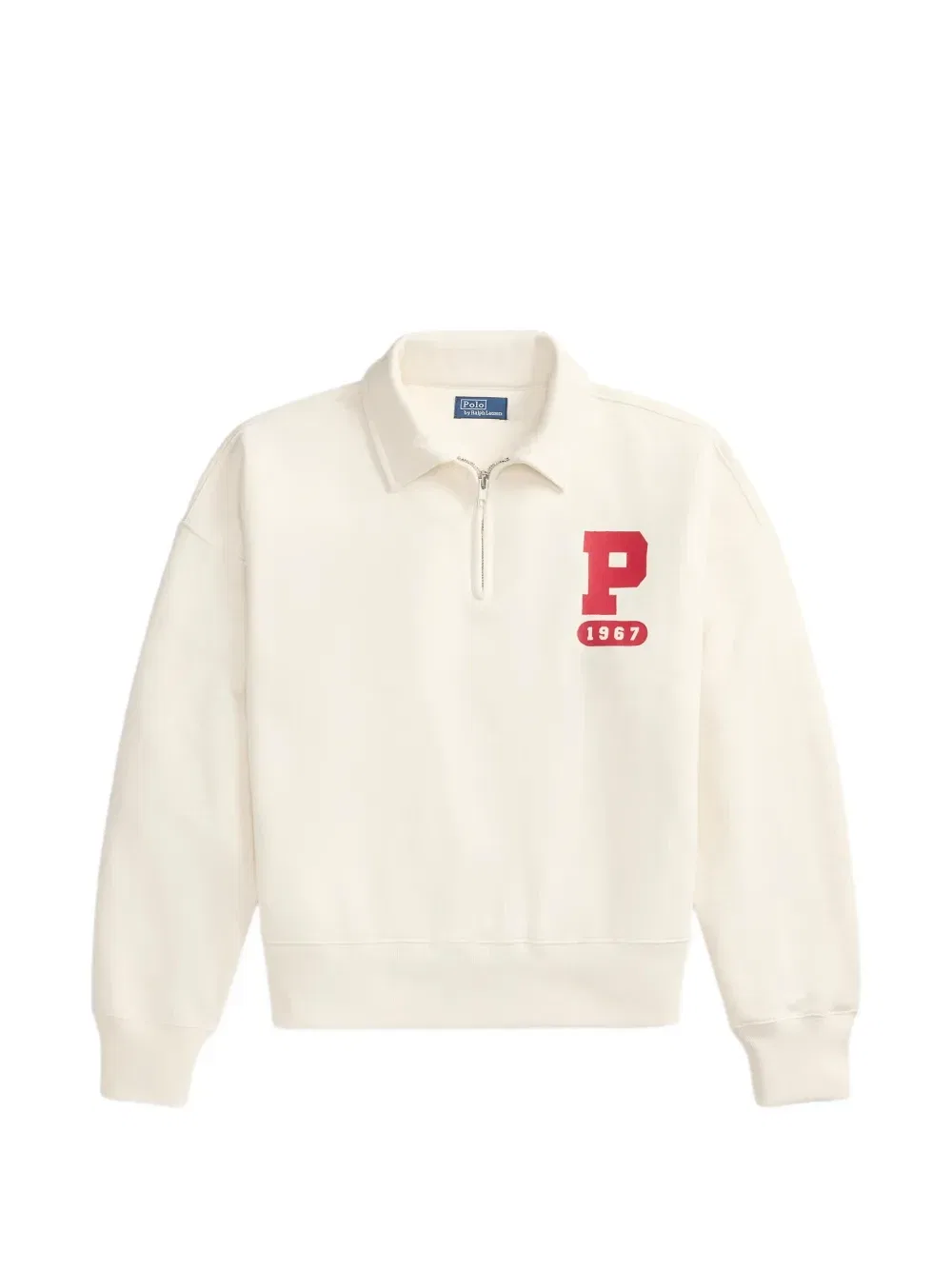 Рубашка поло с воротником на молнии Polo Ralph Lauren, белый