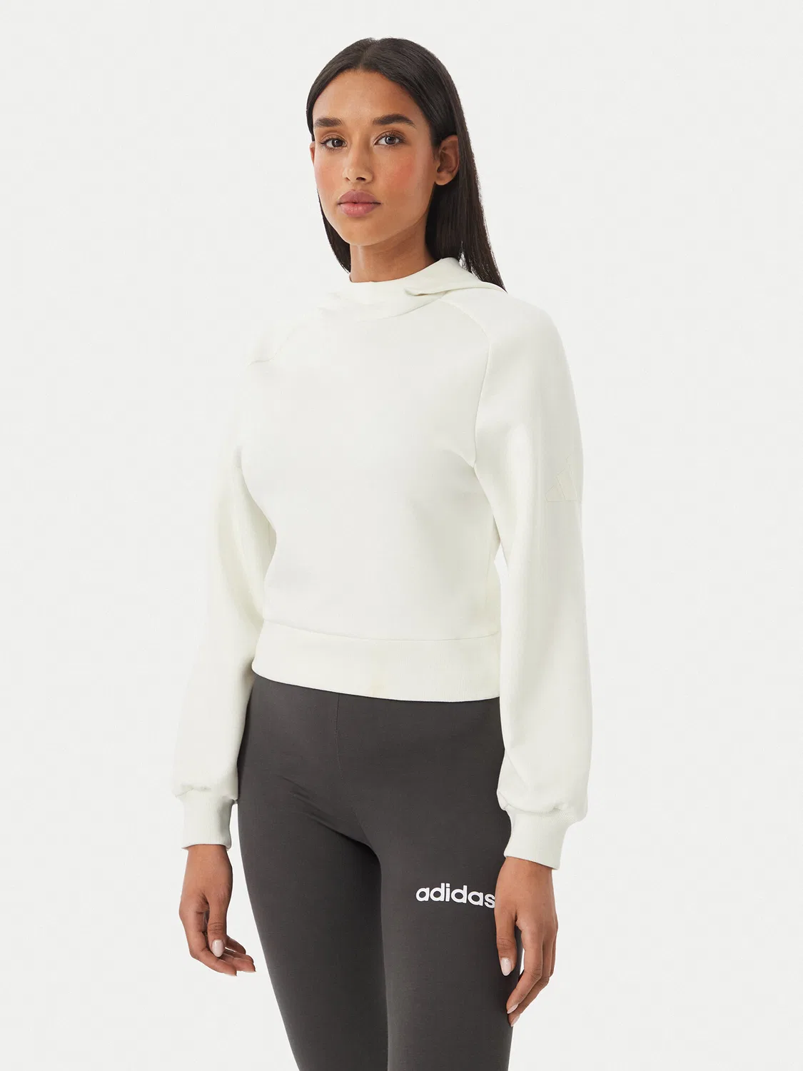 Женская толстовка стандартного кроя Soft Lux Adidas, кремовый