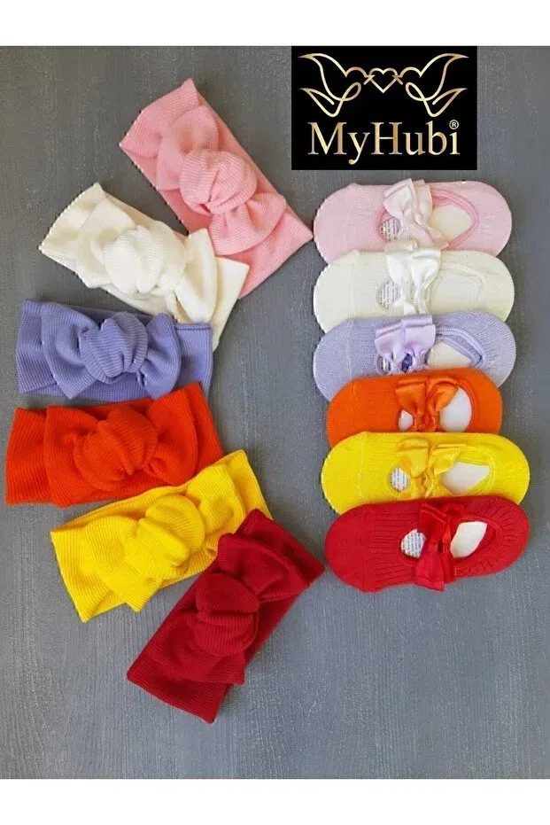 Детский комплект носков для девочек с принтом Myhubi, Pink Cream Lilac Orange Yellow Red